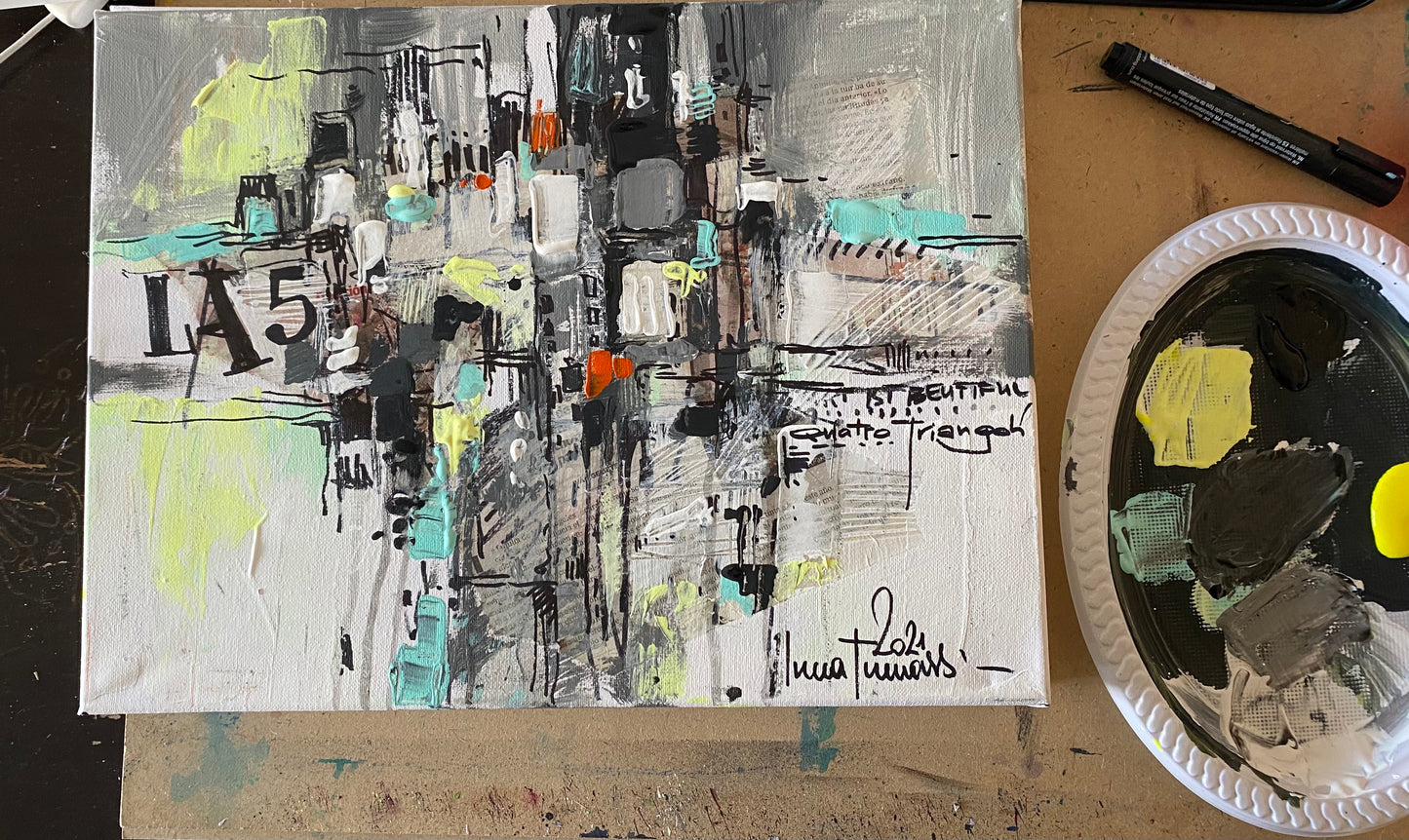 Утренний город. Абстракция