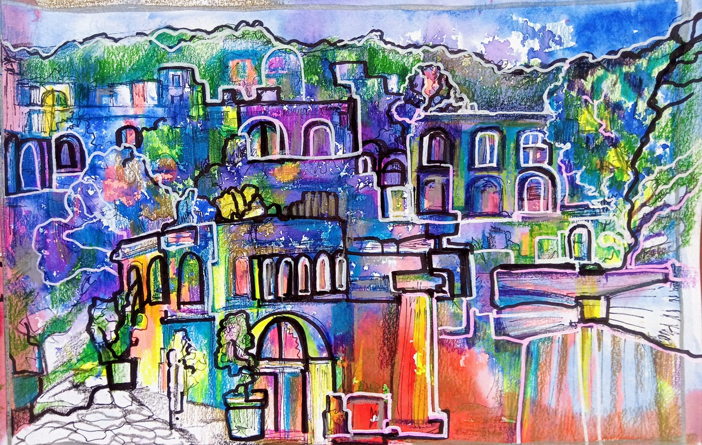 Летняя акварель Вена