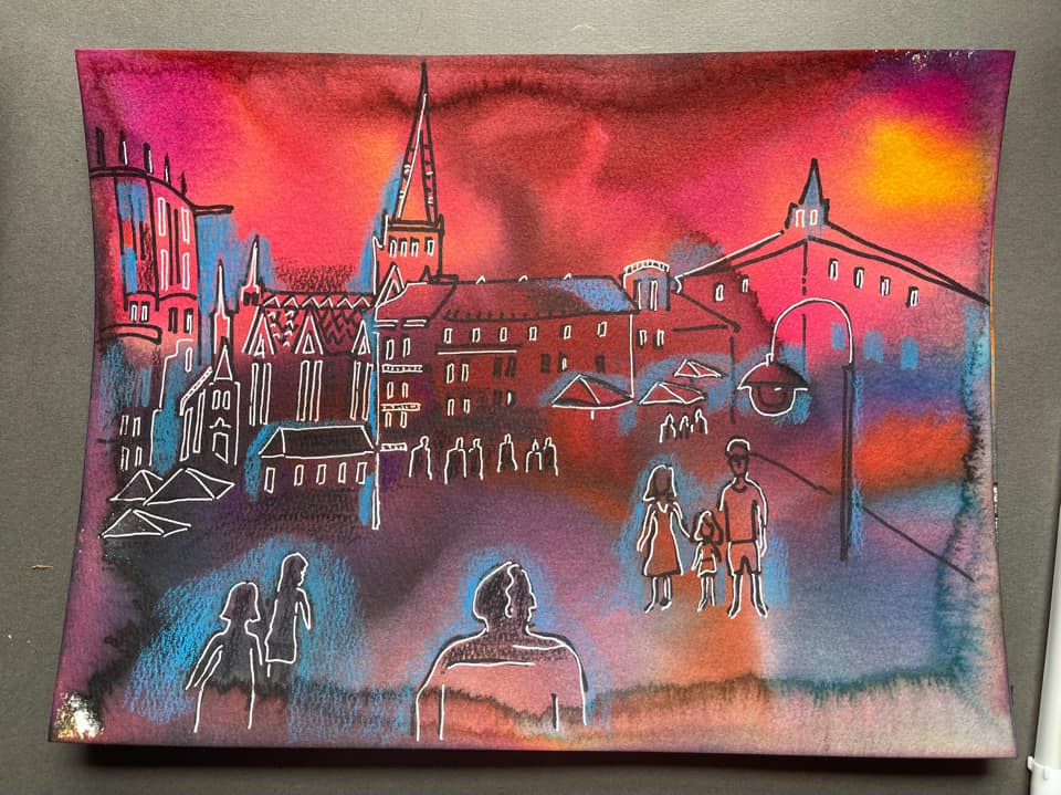 Летняя акварель Вена