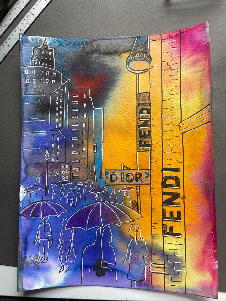 Летняя акварель Вена