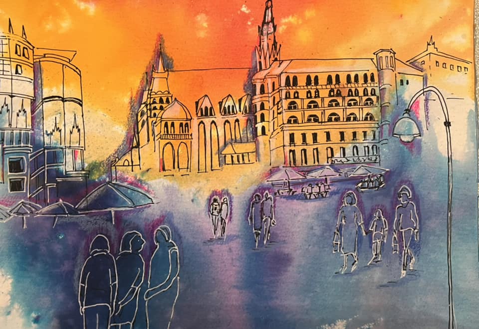 Летняя акварель Вена