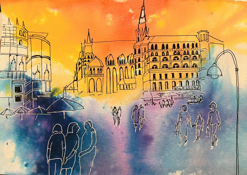 Летняя акварель Вена